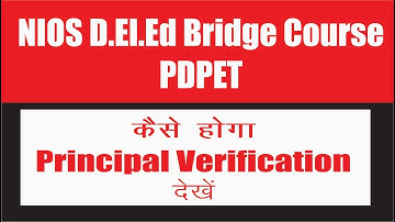 D.El.Ed Bridge Course Principal Verification Processes