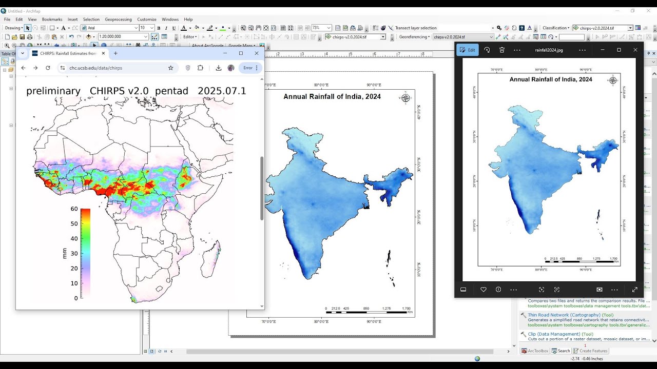 CHIRPS: Rainfall Data download and plot - YouTube