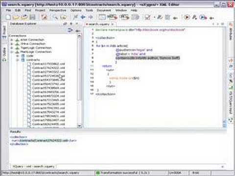oXygen XML Author and Native XML Databases