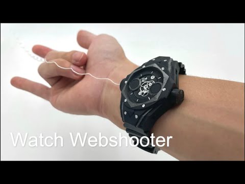 腕時計型ウェブシューター作ってみた - YouTube