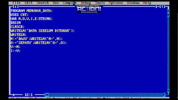 PROGRAM MENUKAR DATA MENGGUNAKAN TURBO PASCAL
