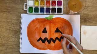 Как нарисовать ТЫКВУ для Хэллоуина 🎃для детей 3+
