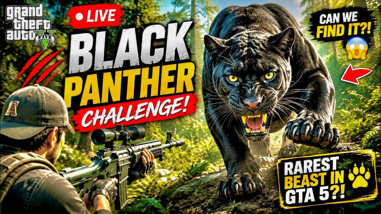 🛑 GTA 5 LIVE - MOUNTAIN LION VS BLACK PANTHER LIVE HUNTING
CHALLENGE 🔥