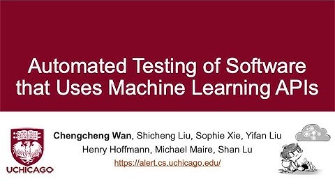 Automated Testing of Software that Uses Machine Learning APIs (ICSE 2022)