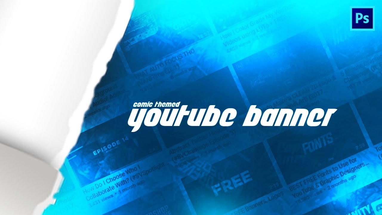 how to make a comic themed youtube banner in photoshop cc 2017 how to make a youtube banner