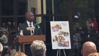 Plainfield Mayor Mapp speaks at SSYC ribbon cutting ceremony