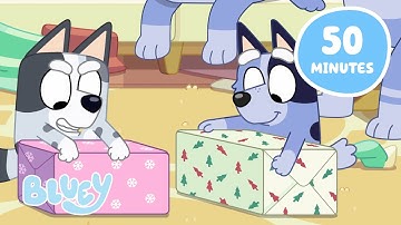 🔴LIVE: Christmas with the Cousins 🤍 🎁 💜 | Bluey Muffin and Socks Moments | Bluey
