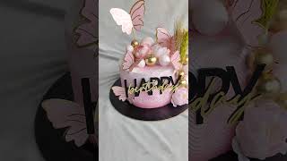 choti si princess ke liye soft pink butterfly birthday cake#shortsfeed#cake#trending#shorts#ytshorts