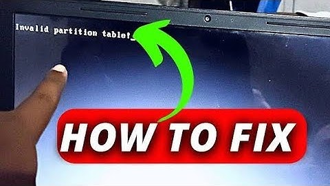 How to Fix "Invalid Partition Table" on Dell Laptop | Step-by-Step Guide