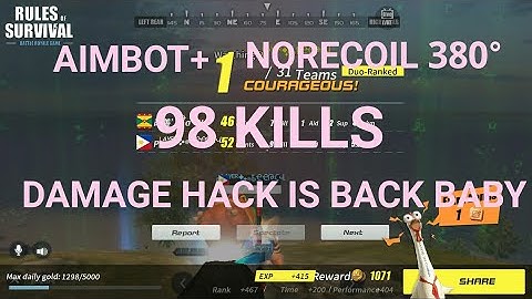 NEW ASSETS.NPK UPDATE + DAMAGE HACK IS BACK BABY + AIMBOT+ #RULESOFSURVIVAL #ROSHACK #ROS