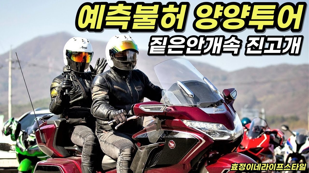 예측불허 양양투어 / 짙은 안개 속 진고개 / 양양 이색적인 코스 (양양공항로~동호해변) / 양양 째복맛집 / TEAM BALANCE(할리동호회) / 골드윙DCT / 부부바이크여행