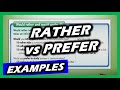 🚨RATHER vs PREFER🚨DIFERENCIAS🚨| EXPLICACIÓN COMPLETA en ESPAÑOL