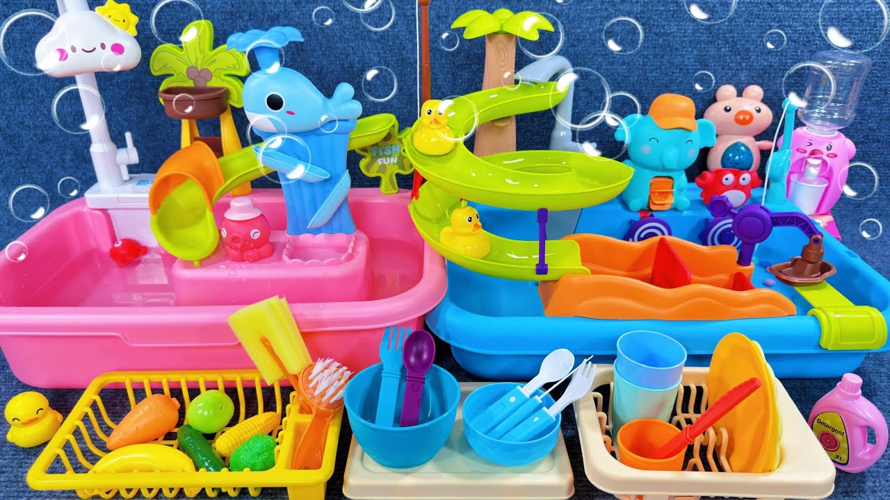 8 Minutes Satisfying with Unboxing Cute Doll Playing in Water | kitchen Toy set ASMR | Review Toys