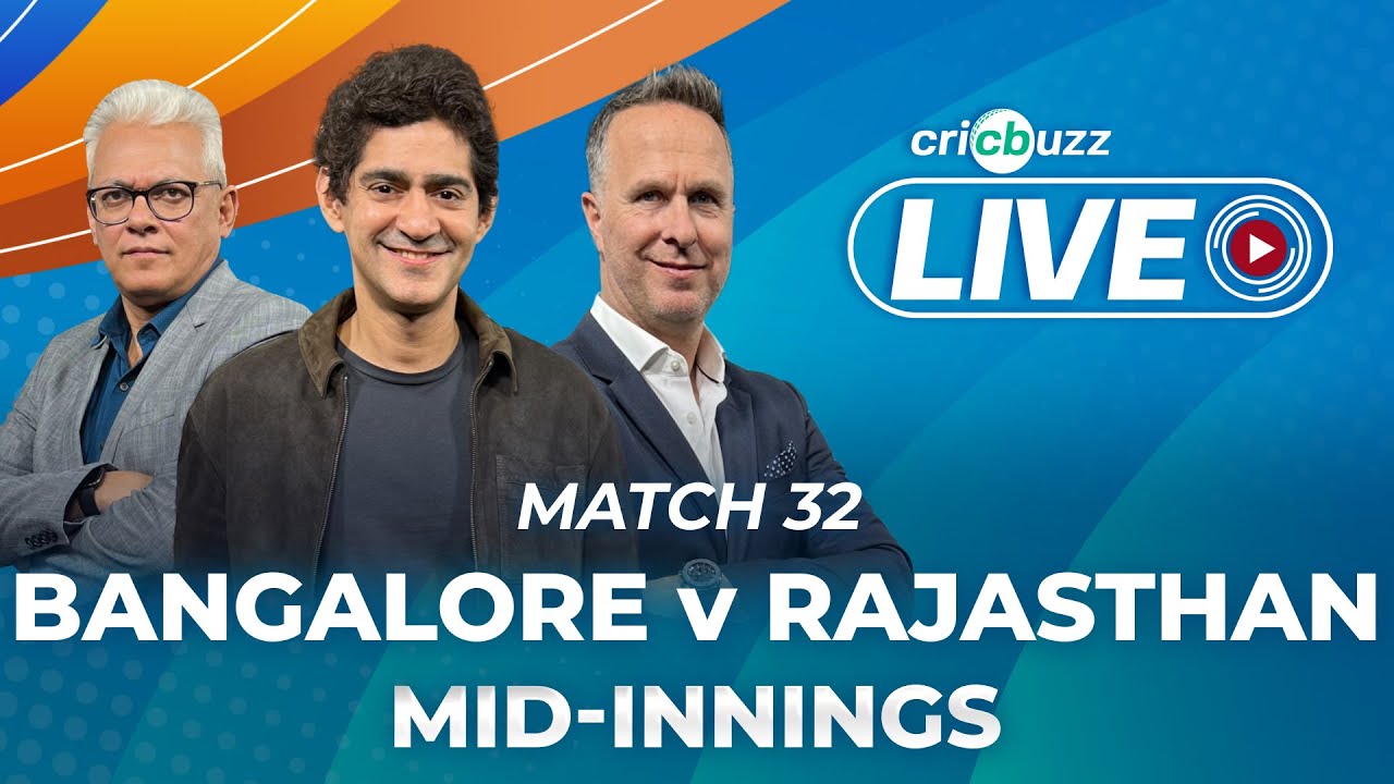 RCBvRR Cricbuzz Live Match 32 Bangalore v Rajasthan, Mid-innings show