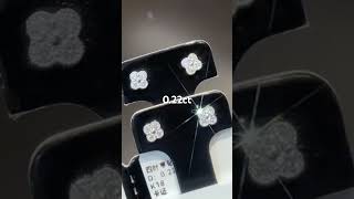 0.22ct diamond clover 18k white gold ear studs #lowpricejewellery #18kgoldearstuds #musthavejewelry