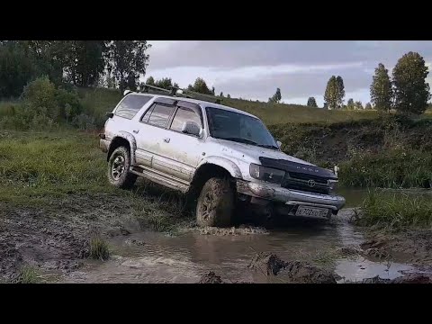 Toyota Hilux Surf 185 против Nissan Mistral на легком бездорожье. Бензин vs дизель