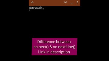 sc.next() function in java || input from user