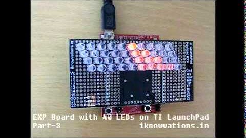 4 x10 LED Display using EXP board for TI LaunchPad-Part3.wmv