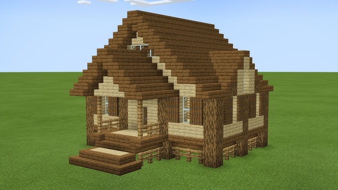 Casa de Madeira, Tutorial #minecraft #minecraftbuilding #minecrafttut