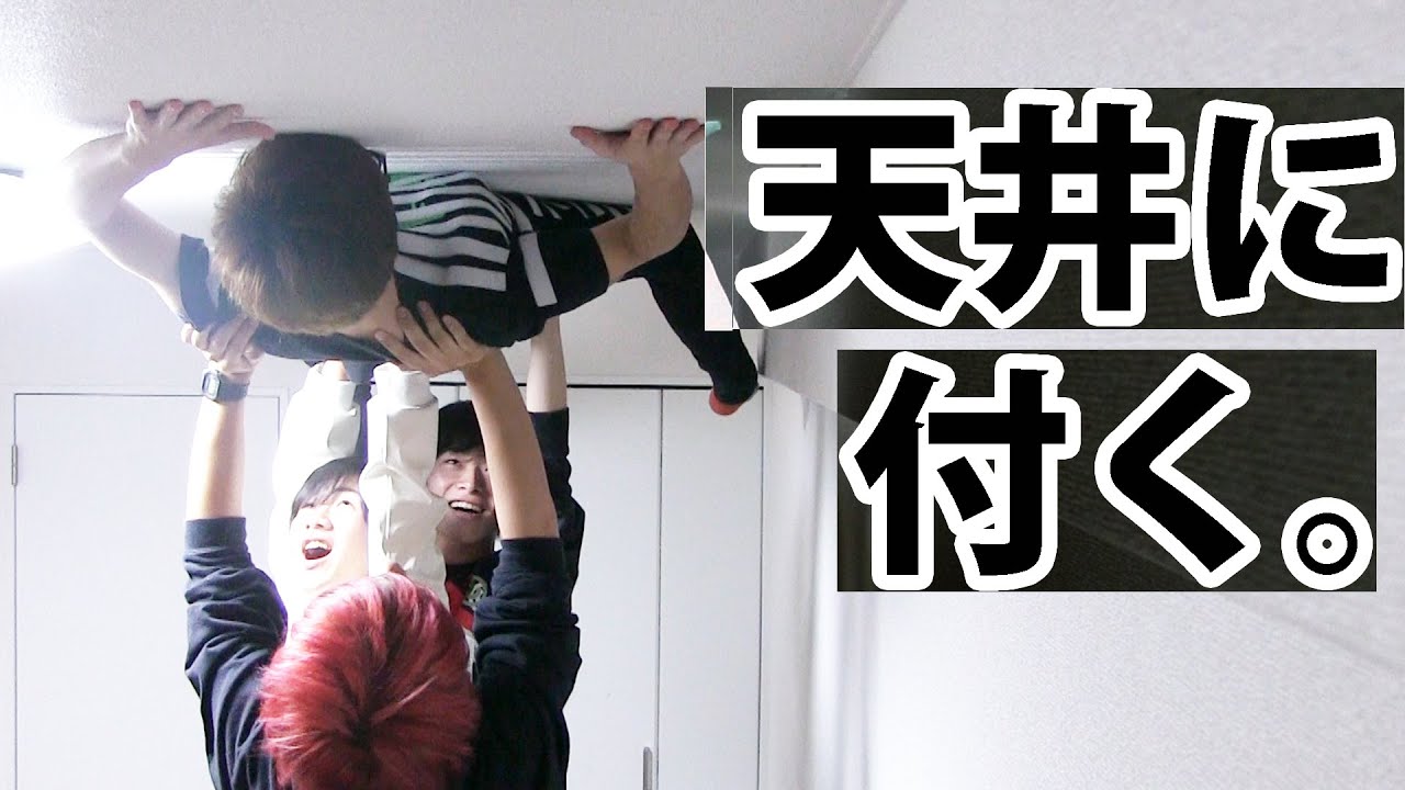 大量のマジックテープで天井に張り付く Youtube 大量のマジックテープで天井に張り付く Youtube