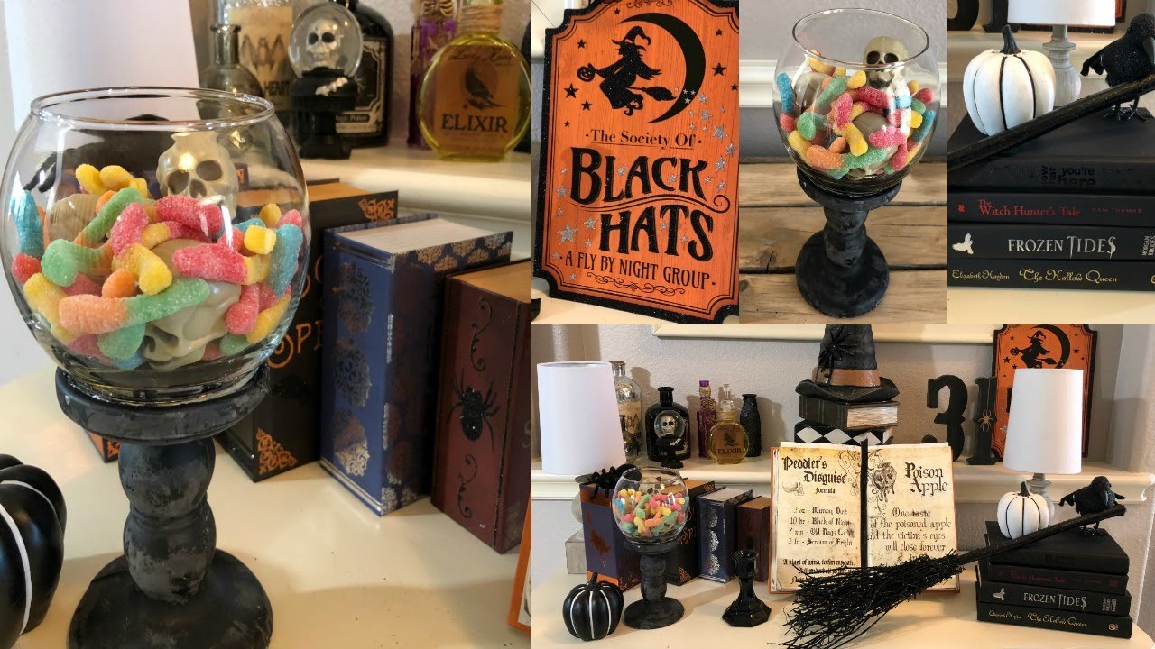 DOLLAR TREE DIY HALLOWEEN CANDY BOWL + ENTRYWAY TABLE SET UP YouTube