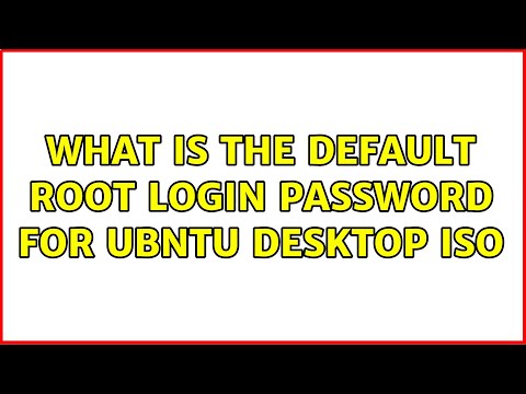 Ubuntu: What is the default root login password for ubntu desktop iso