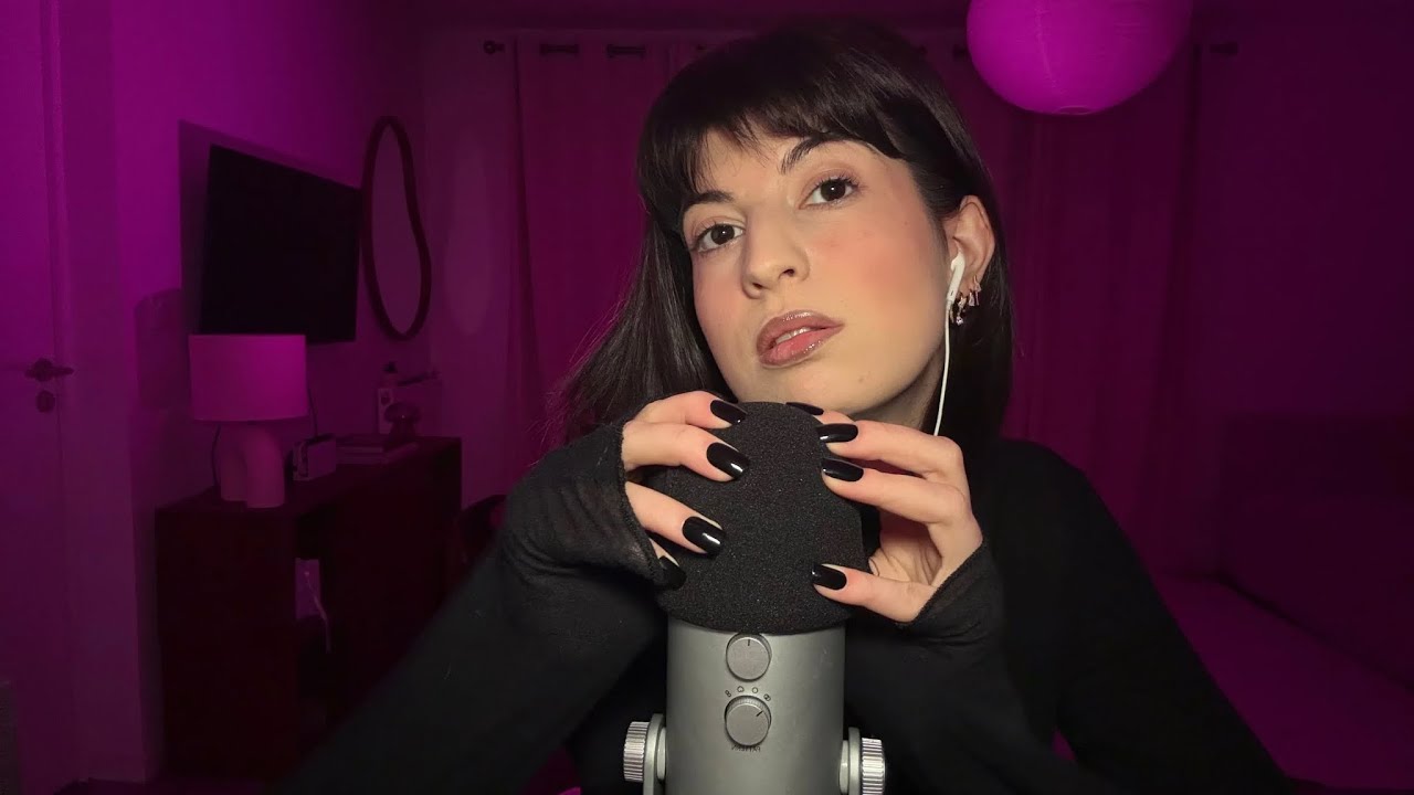 ASMR | 20 Minutes of Foam Mic Cover Trigger | Tapping & Scratching 