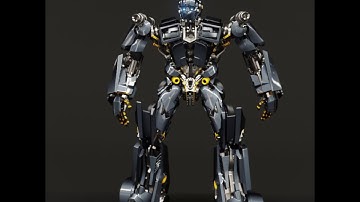 Blender Transformers animation and render test