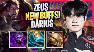 ZEUS TRIES DARIUS WITH NEW BUFFS!  T1 Zeus Plays Darius TOP vs Yone! | Season 2024