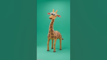 AI-Animated Cartoon Giraffe