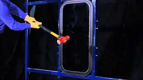 Glass Impact Test with Sledgehammer: Polycarbonate Glass