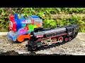 ASMR Merakit Mainan Kereta Api Uap Asap, Railroad, Kereta Api Transparan, Gear Train - Train Toys