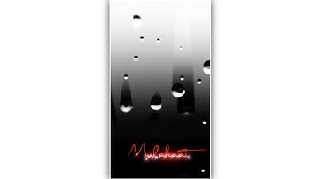 Rain Drop Effect Video Background | Template Video Background | light Effect | Black Screen Status