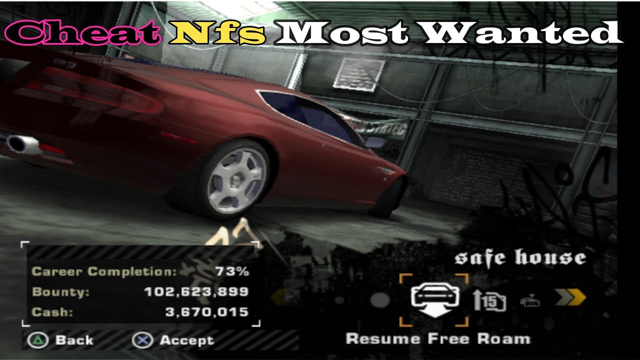 Cara Cheat Need For Speed Most Wanted Ps 2 Youtube