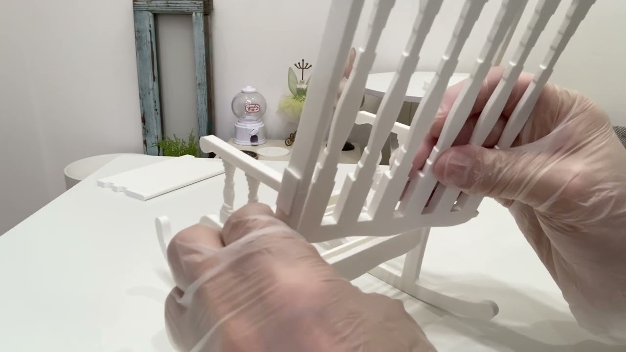 ミニチュア「ロッキングチェア」の作り方 - YouTube