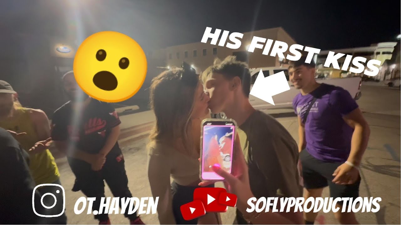 WE GOT HIM HIS FIRST KISS - YouTube