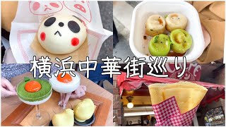 cafe vlog｜横浜中華街グルメ／食べ歩き／小籠包／北京ダック／肉まん／スイーツ