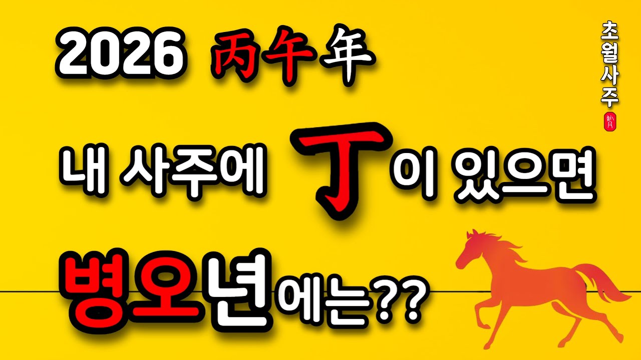[2026년 운세] 내 사주에 정(丁)이 있다면, 2026 병오년(丙午年) 운세