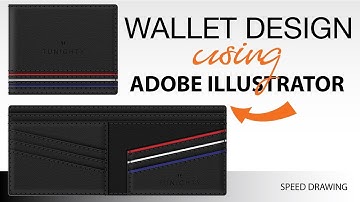 Wallet Design Using Adobe Illustrator | Small leather good | mens wallet | Realistic Drawing