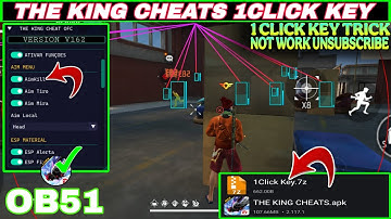 THE KING CHEATS OFC || AIMKILL MOD UPDATED || OB51 UPDATED MOD || THE KING CHEATS 1CLICK KEY