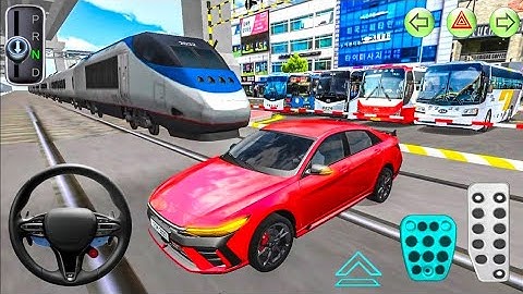 New Hyundai Elantra N Car Vs Bullet Train - 3D Driving Class Android Gameplay - Game Android ios
