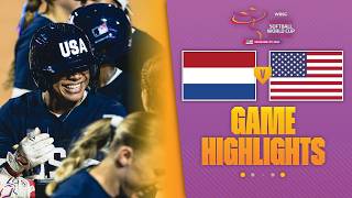 HIGHLIGHTS | Netherlands vs USA | WBSC Women's Softball World Cup - Group Stage
