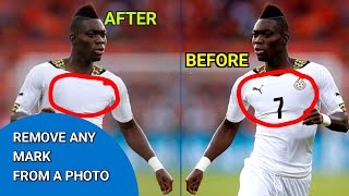 How remove unwanted portion from a photo..