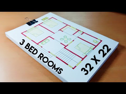 Video 32 x 22 home design II 32 x 22 ghar ka naksha II 3 bhk house plan design - youtube