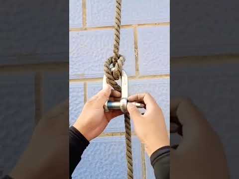 اسهل واسرع طريقة لربط الحبل للتسلق في الجبال أو الحائط وربط الحبل وفكه بكل سهوله شاهد واتعلم