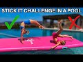 Gymnastics on water  stick it challenge whos the best