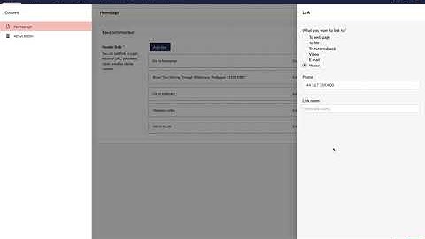 How to add phone link with Umbraco CMS "Link" component