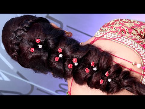 Pin by DRIMPU Y on Hairstyles | Traditional hairstyle, Messy braided  hairstyles, Indian wedding hairstyles
