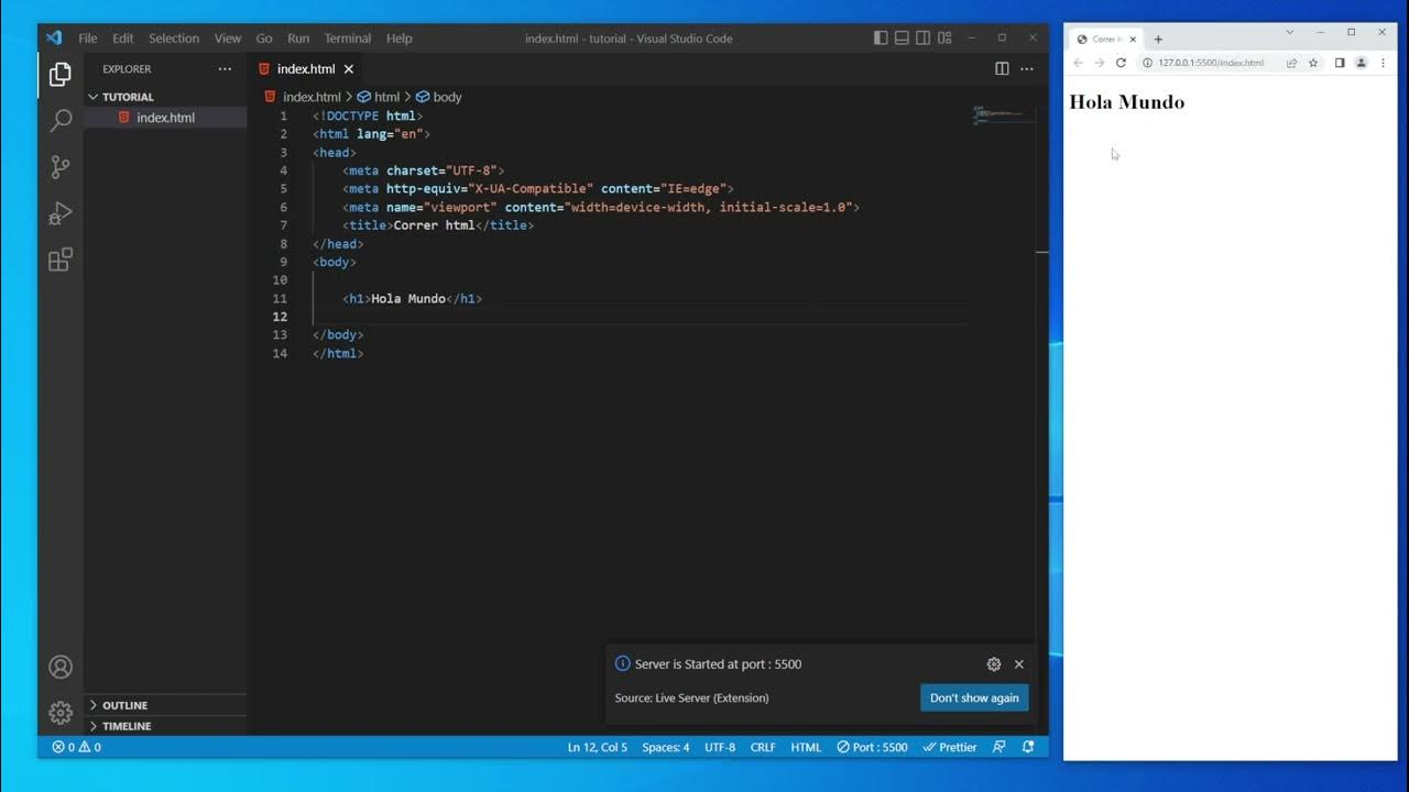 como CORRER un PROGRAMA HTML en VISUAL STUDIO CODE 😱 - YouTube