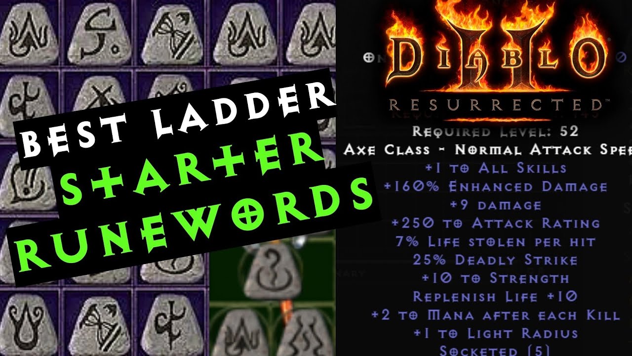 D2R The Best Early Runewords For Ladder 2.4 - Diablo 2 Resurrected - YouTube